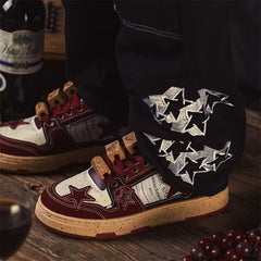 Morrocci™ Star Designer Men’s Skateboard Sneakers – Hip Hop Streetwear Casual Shoes