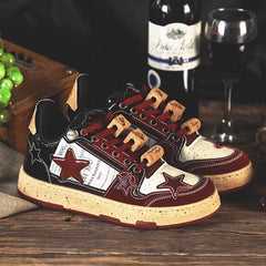 Morrocci™ Star Designer Men’s Skateboard Sneakers – Hip Hop Streetwear Casual Shoes