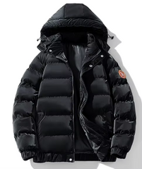 Morrocci™ Urban Puffer Jacket – Winter Streetwear with Stand Collar & Hood
