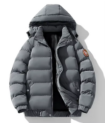 Morrocci™ Urban Puffer Jacket – Winter Streetwear with Stand Collar & Hood